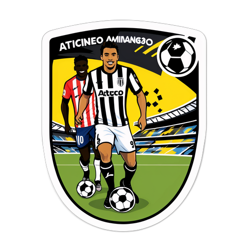 Stiker Pertandingan Sepak Bola Atletico Mineiro vs Atletico Bucaramanga