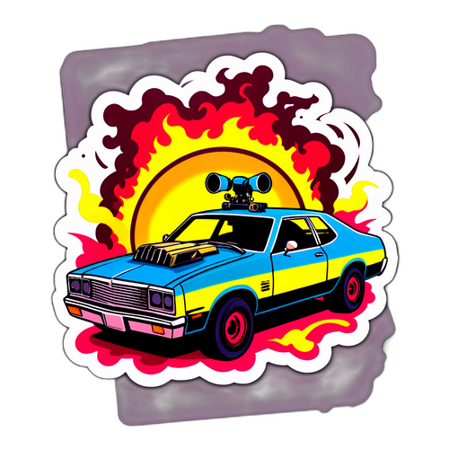 Mad Max Aufkleber mit humorvollem Twist