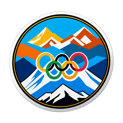 Symbolischer Aufkleber für das Vierschanzentournee