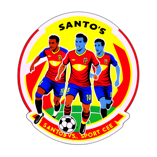Stiker Pertandingan Santos vs Sport Recife