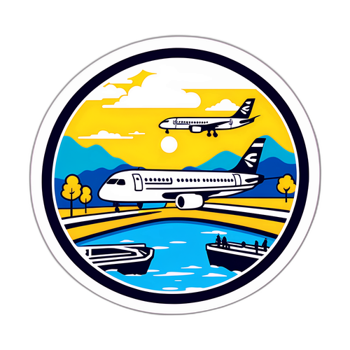 인천공항 출발하는 여행자 스티커