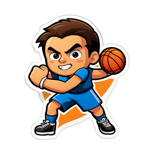 Imaginacyjny kartonowy sportowiec w akcji