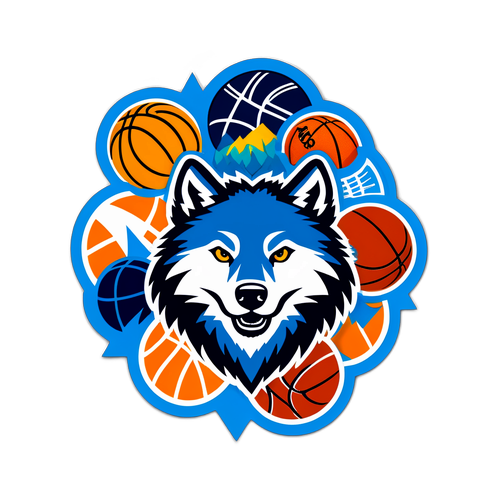 Vintage-Style Basketball Court Sticker