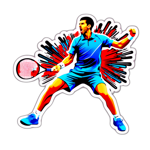 Dynamic na Sticker ng Tennis Player