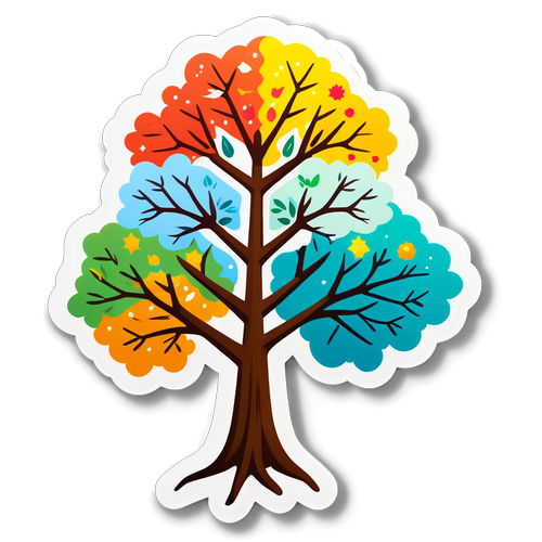 四季变化树设计