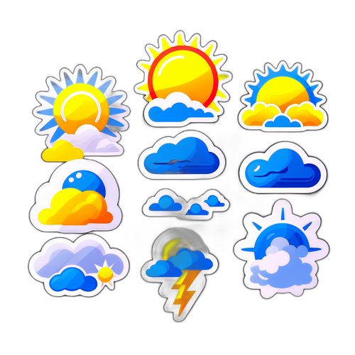 Wetter Sticker für die Vorschau auf den nächsten Tag