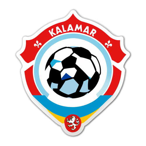 Kalmar FF Sticker: Fira Djärva Ögonblick med Vårt Teamemblem och Rullande Fotboll!