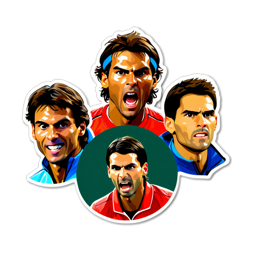 Rivais do Tênis: As Lendas Nadal, Djokovic e Alcaraz em Faces Imperdíveis!