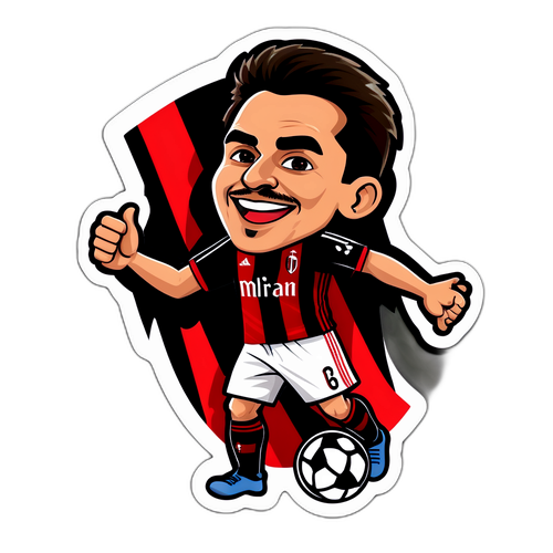 Fan AC Milan sărbătorind un gol