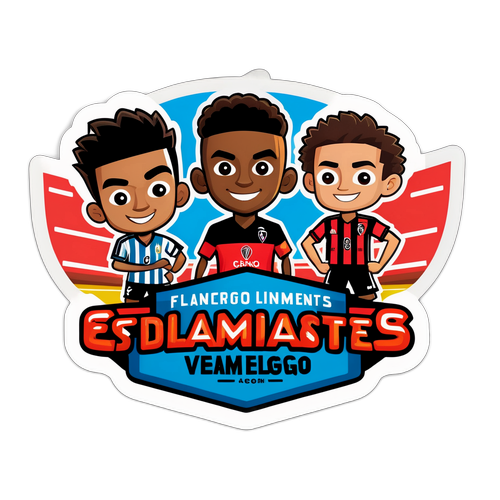 Exciting Face-Off: Estudiantes vs Flamengo Match Sticker