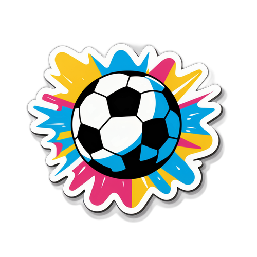 Logo inspirado em pop art e soccer