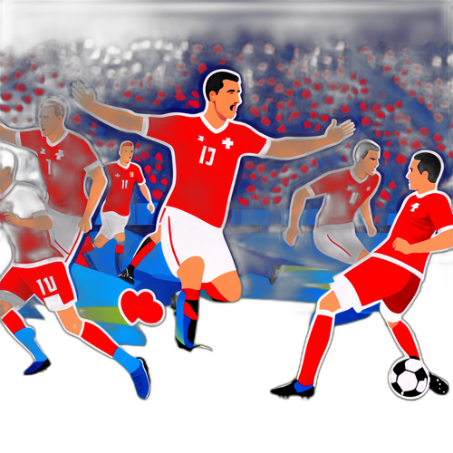 Wizualizacja meczu Kosowo przeciwko Szwajcarii