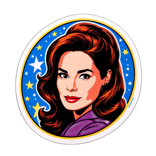 Vintage-Style Kim Delaney Sticker