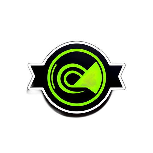 Grafika pro nálepku zobrazující akcie Nvidia