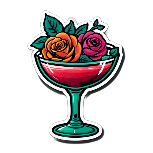 フォー・ローゼス・カクテルステッカー