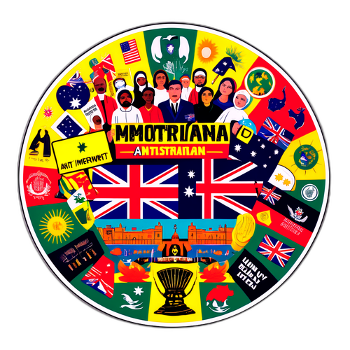 Sticker Kebanggaan Pelbagai Budaya Australia