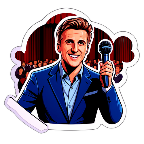 Sticker do Luciano Huck no Auditório
