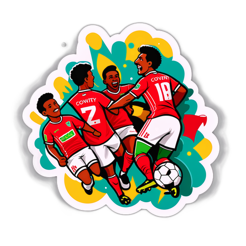 Sticker Perayaan Gol Wrexham vs Coventry