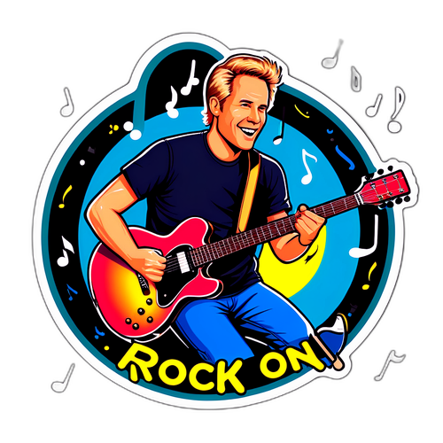 Rock On! Gitarrist Sticker
