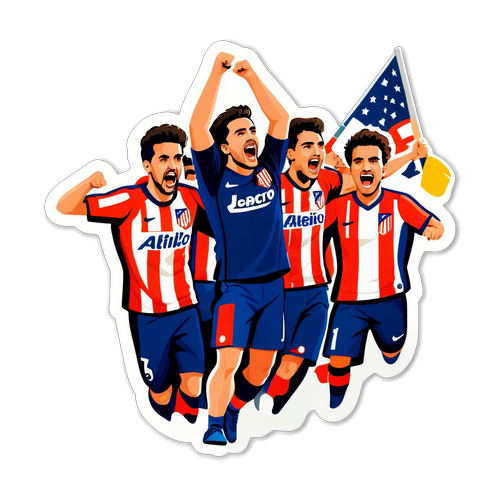 Ekspresowa Energia Atletico: Zobacz, jak Fani Rozpalają Atmosferę w Pasjonującym Ilustracji!