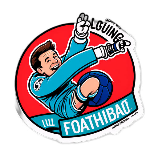 Sticker van een Comedy Voetbalwedstrijd