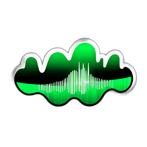 Spotify Yeşil Renkli Stilize Ses Dalga Tasarımı
