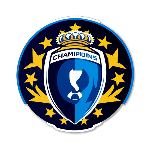 Minimalist Aufkleber mit UEFA Champions League Logo