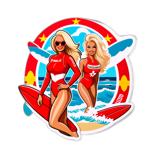 Pamela Anderson i ikonisk redningsvagtsdragt