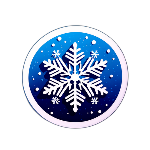 Sticker mùa lạnh với hình ảnh bông tuyết và áo khoác