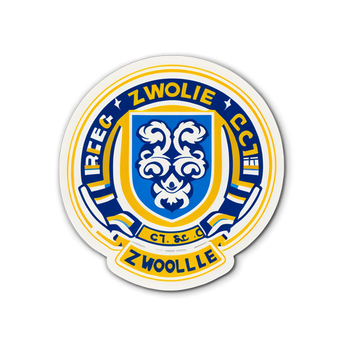 Kleurrijke Sticker van PEC Zwolle: Ontdek de Magie van het Stadion!