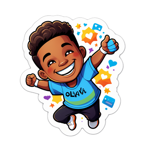 Cute Chris Olave Celebrating Sticker