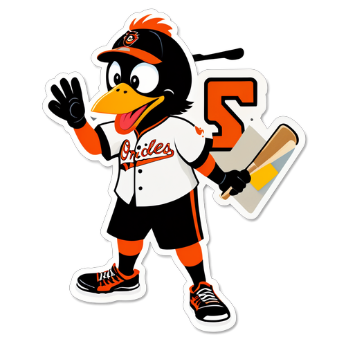 Action-Driven Orioles Game Sticker