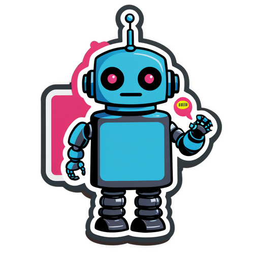 Diseño de sticker de ChatGPT: Robot Amistoso