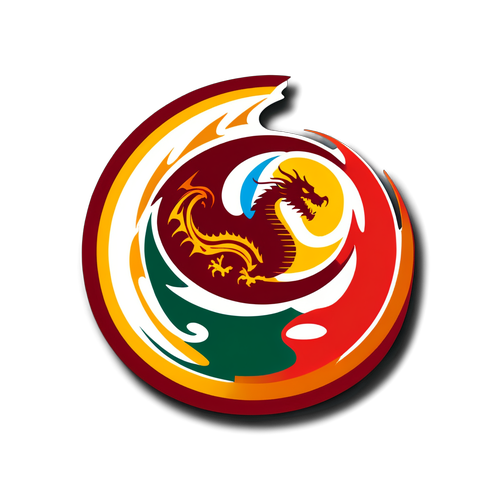 Design eines Galatasaray-Logos mit Drachenfigur