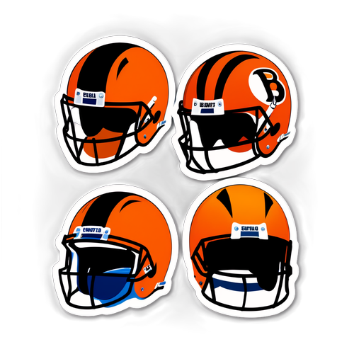 Playful Cowboys vs Bengals Match Sticker