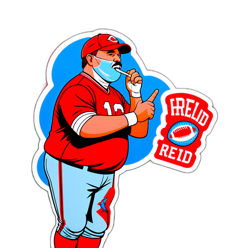 Lively Sticker of a Sideline Coach