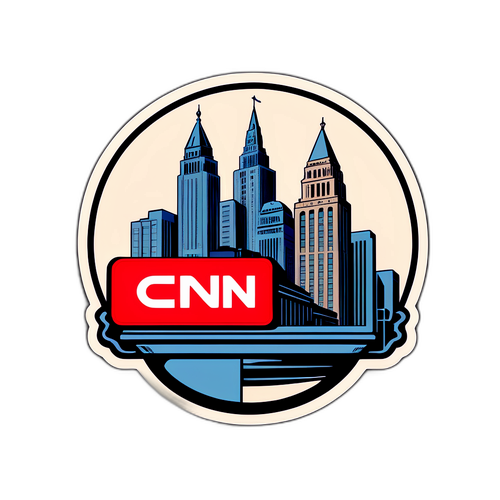 Sticker Vintage Pejabat Berita CNN