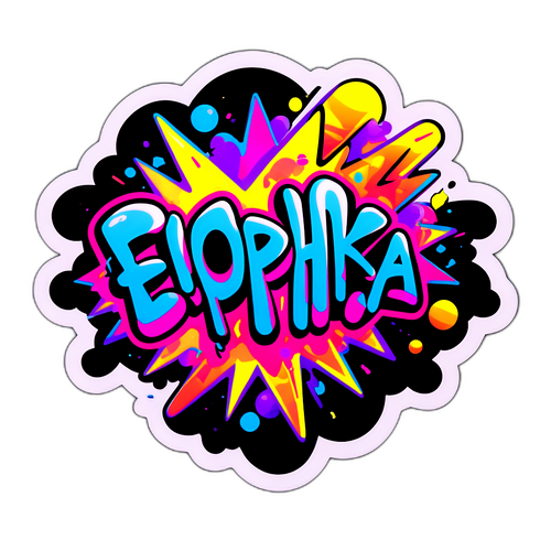 En klistermärke som fångar känslan av eufori