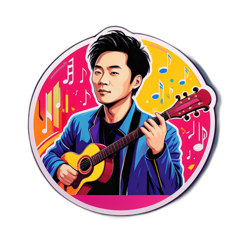 音樂之魅：張俊音樂專輯封面風格貼紙