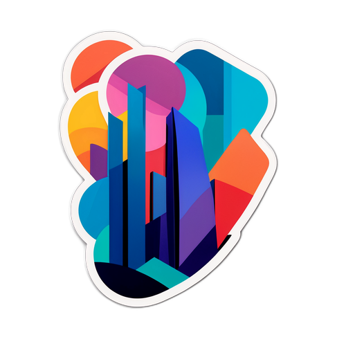 Sticker inspirat de stilul lui Frank Gehry