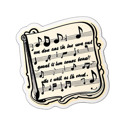 Sticker met songteksten van Renaud