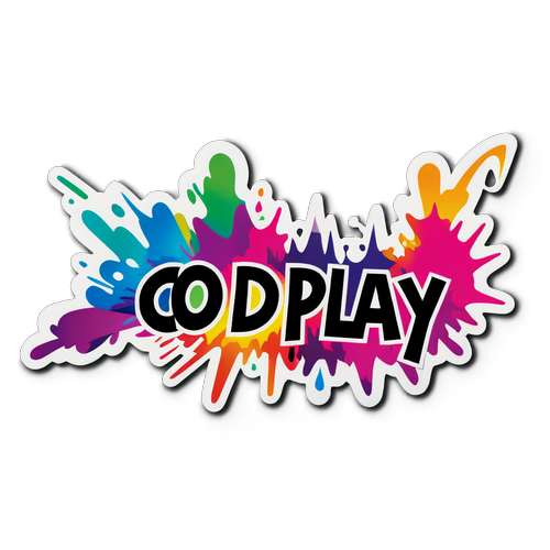 Farbenfrohe Explosion der Musik: Coldplay Sticker, der dein Herz erobert!