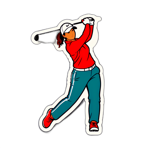 LPGA 골프 선수 스윙 모션 스티커