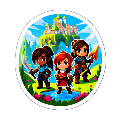 Hytale klistermärke med spelkaraktärer