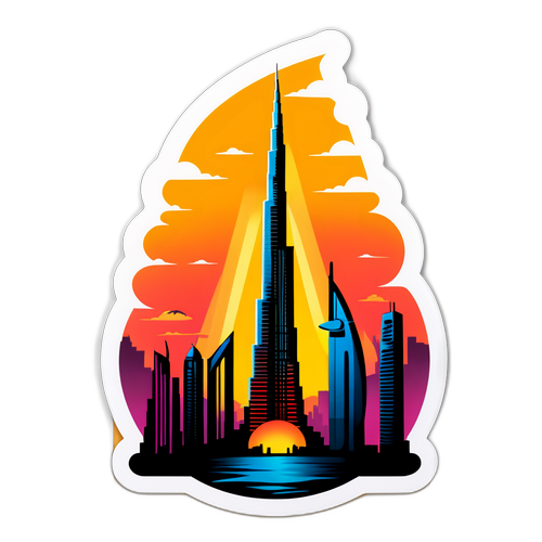 Burj Khalifa vid solnedgången