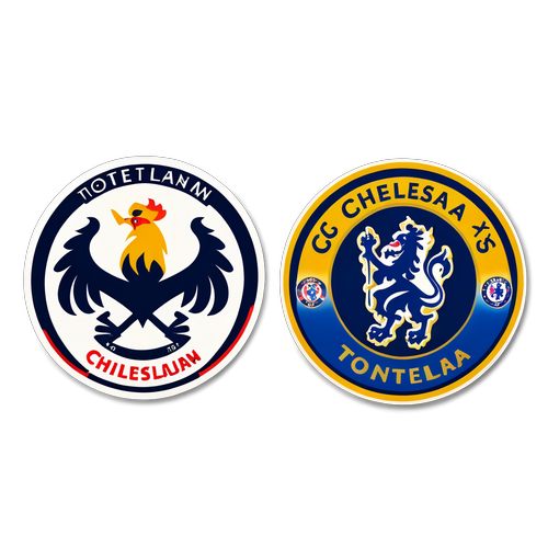 Emblemas Clássicos do Tottenham vs Chelsea