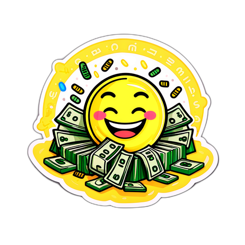 สติ๊กเกอร์ยิ้มแย้มเงินสด