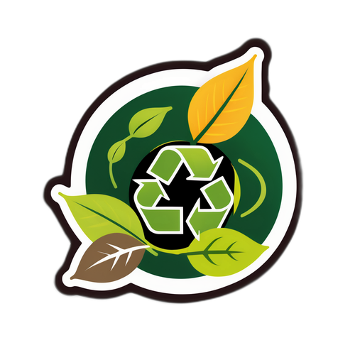 Geri Dönüşüm Temalı Sticker Tasarımı