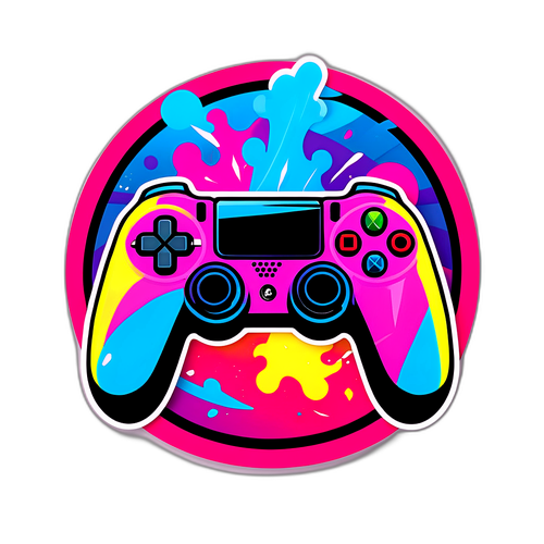 Stílusos játékkontroller matrica