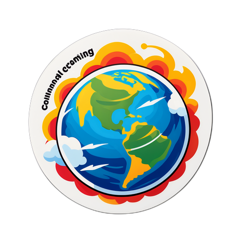 地球温暖化への意識を高めるステッカー